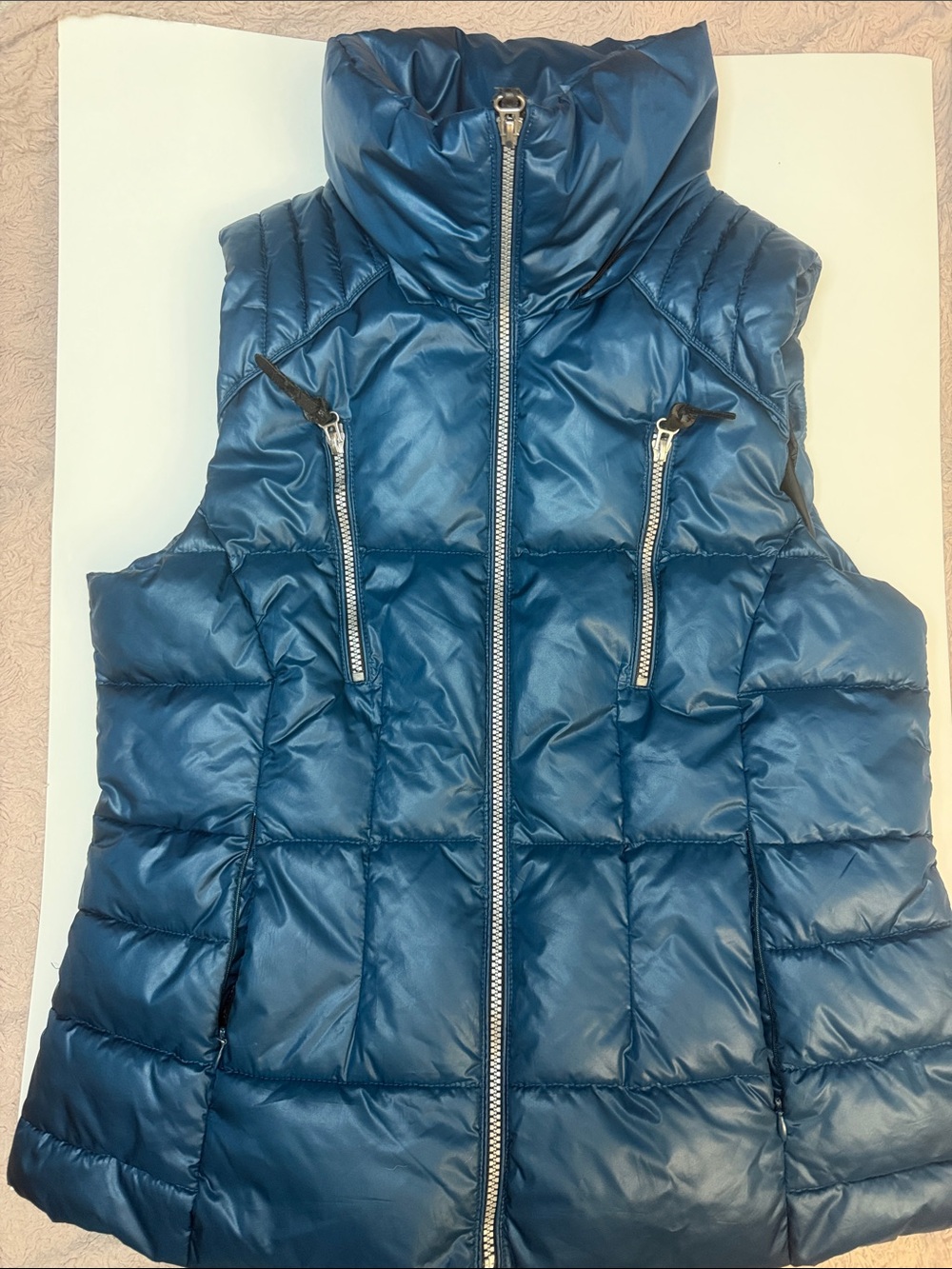 Marc New York Quilted Puffer Vest in Deep Teal